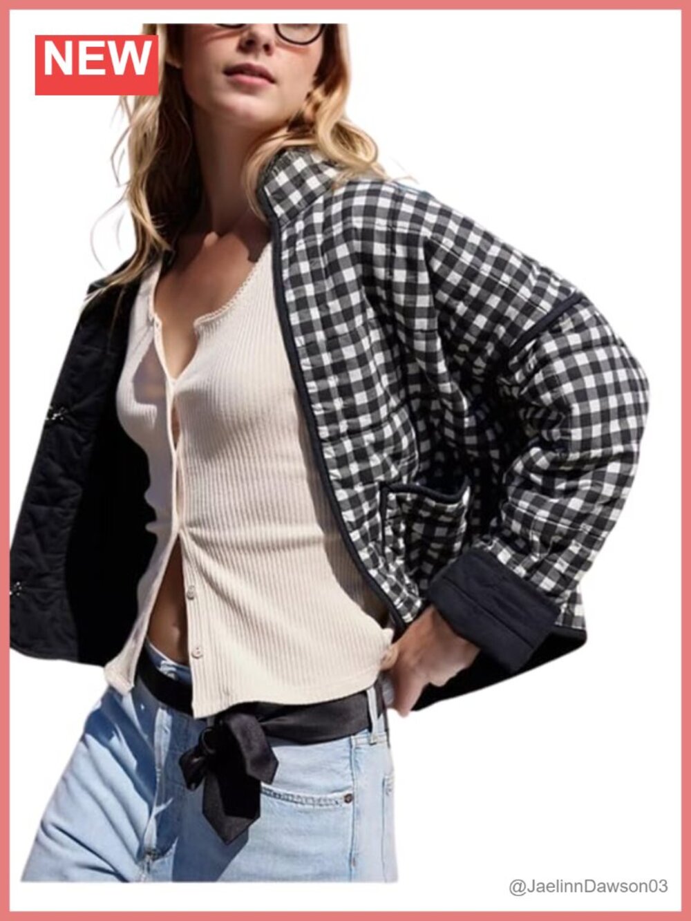Women's Cropped Quilted Floral Print Lightweight Puffer Coat